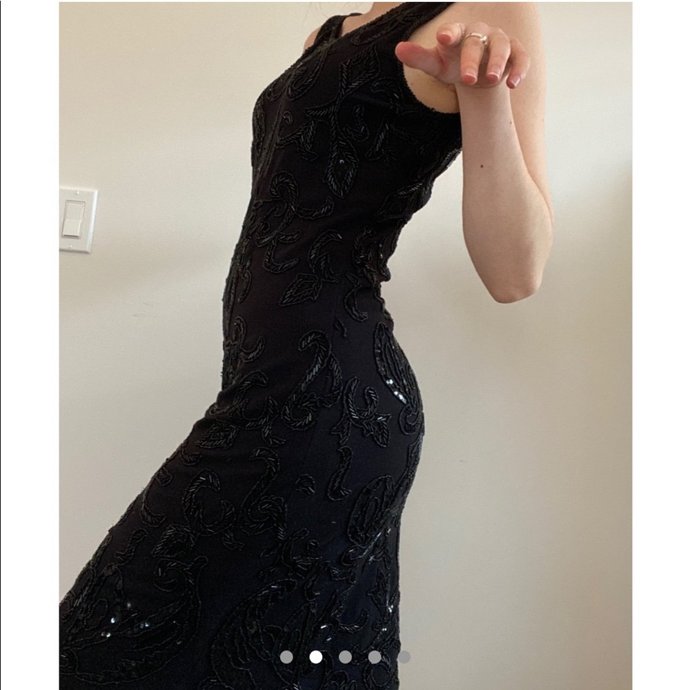 incredible black beaded dress